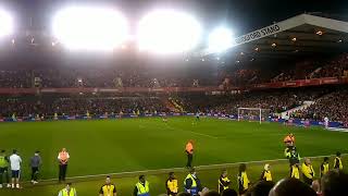 FULL penalty shootout  pitch invasion crowd view Nottingham Forest v Sheffield United [upl. by Leoy]