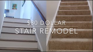 80 Stairs Makeover  DIY [upl. by Ailesor156]