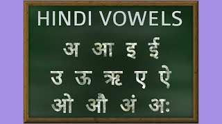 Hindi Vowels Pronunciation  Learn Hindi Alphabets [upl. by Nob]