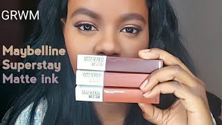 Maybelline Superstay Matte Ink Lipstick Swatches on Dark Skin Does it transfer [upl. by Yerxa]