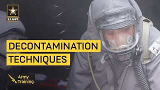 Chemical Company Soldiers Practice Decontamination Techniques [upl. by Rheba]