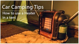 Car Camping Tips  How to use a heater in your tent [upl. by Ugo]