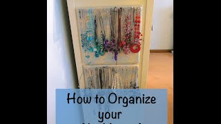 How to Organize Necklaces  DIY necklace organizer [upl. by Ibmab]