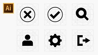 How to Draw Icons Using Grid  Adobe Illustrator [upl. by Teague65]