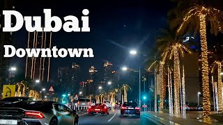 Dubai 4K Drive Sunset to Night in Downtown [upl. by John]