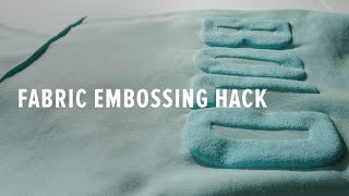 Embossing  How to Emboss Fabric with Screen Printing [upl. by Edieh912]