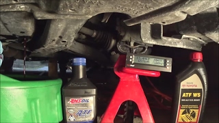 TOYOTA WS ATF simple and easy with using scangauge Changing Toyota WS atf fluid AMSOIL ATF super [upl. by Nnahgaem387]