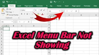 Excel Menu Bar Not Showing [upl. by Ripley]