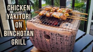 Chicken Yakitori on Binchotan Grill [upl. by Gnik]