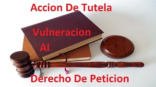 ACCION DE TUTELA por DERECHO DE PETICION vulnerado Modelo [upl. by Eyr827]