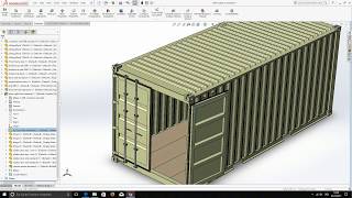 SolidWorks ISO shipping Container  Software aided Engineering [upl. by Jaymee98]