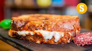 Epic Pizza Grilled Cheese Recipe  Sorted Food [upl. by Nnuahs127]