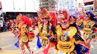 Carnival Celebrations in Oruro Bolivia including Diablada Ferroviaria Traditional Bolivian Dancing [upl. by Ramma497]