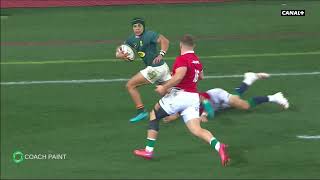 Cheslin Kolbe Try vs British amp Irish Lions [upl. by Leff185]