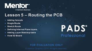 PADS Professional Routing the PCB tutorial [upl. by Eudo]