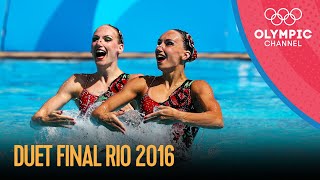 Artistic Swimming Duet Final  Free Routine  Rio 2016 Replays [upl. by Zasuwa]