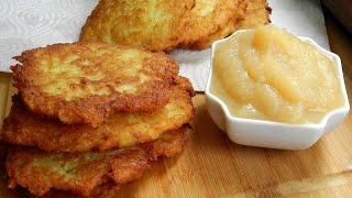 German Potato Pancakes  Kartoffelpuffer  Reibekuchen Homemade [upl. by Akieluz]