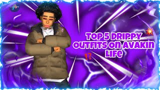 Top 5 Drippy Male Outfits Avakin Life Part 3 🥶 [upl. by Enirrok512]