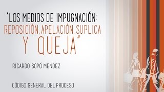 Medios de Impugnación Reposición Apelación Súplica y Queja Código General del Proceso [upl. by Reece]