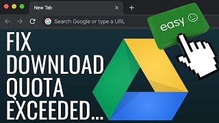 Fix Download Quota Exceeded in Google Drive [upl. by Pasol]