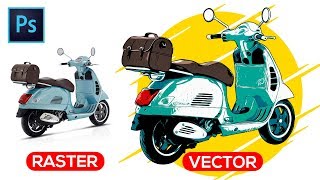 How to Vectorize an Image Photo to Vector  Photoshop Tutorial [upl. by Buine]