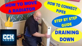 HOW TO MOVE A RADIATOR  Step by Step Guide  DIY [upl. by Yecaj47]