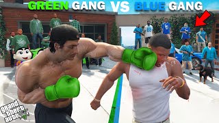 Shinchan Green Gang VS Franklin Blue Gang Fight Challenge In GTA 5 [upl. by Wilinski169]