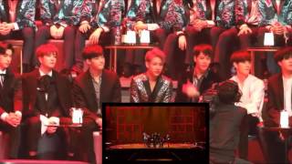 GOT7 full reaction to BTS Intro  Fire MAMA 2016 [upl. by Brawley]