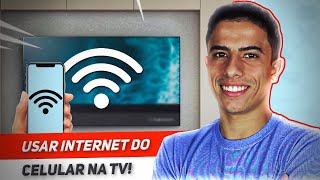 Como usar a INTERNET DO CELULAR na Smart TV [upl. by Drugi879]