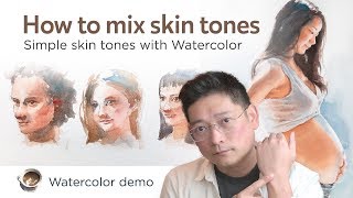 Watercolor Skin Tone  simple skin tones with watercolor [upl. by Ayikaz8]