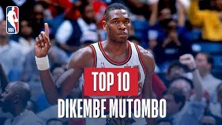 Dikembe Mutombo Top 10 Blocks of His Career [upl. by Nyral]