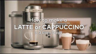 How to make a Latte or Cappuccino in 3 Easy Steps [upl. by Nnylirehs57]