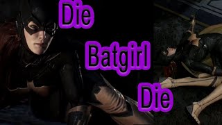 Batgirl Death Montage  Arkham Knight Ryona [upl. by Ahsimat731]