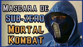 CÓMO HACER una Máscara de SUBZERO  DIY  Cubrebocas MORTAL KOMBAT [upl. by Haimerej]