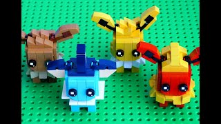 LEGO Pokemon  Instructions Part 29  Vaporeon Jolteon and Flareon BrickHeadz [upl. by Rodman]