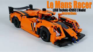 Instructions for Le Mans Racer  LEGO Technic 42093 E Model [upl. by Enilreug551]