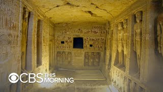 Egypt unveils 3000yearold coffins at Saqqara necropolis [upl. by Lakim]