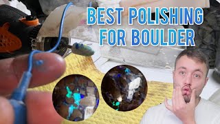 How to polish Boulder Opal – Diamond Paste versus Nova Points [upl. by Ayotahs]