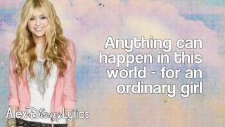 Hannah Montana  Ordinary Girl Lyrics On Screen HD [upl. by Artemus]