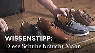 Wissenstipp Diese 5 Schuhmodelle braucht Mann [upl. by Atkins]