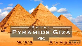 Pyramids  Giza Egypt 🇪🇬 by drone 4K [upl. by Anita309]