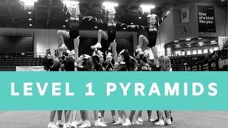 Level 1 cheerleading pyramids [upl. by Ellebyam]