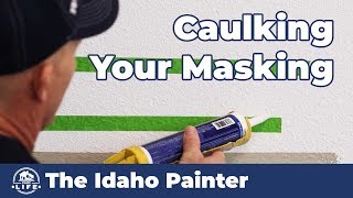 When to Remove Your Caulked Masking Tape Painting HACK [upl. by Lenee]