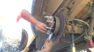 Wheel stud install on 2001 GMC CHEV Sierra Silverado 2500 8 bolt rear wheel DIY tools and tips [upl. by Inohtna767]