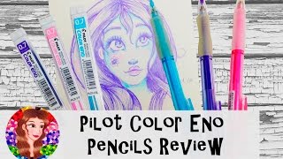 Pilot Color Eno Mechanical Pencils Review and Demonstration  Erasable Colored Pencils [upl. by Htevi]