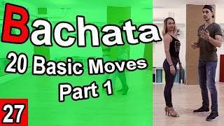 20 Bachata Basic Moves Part 1 Beginner  Bachata Tutorial 27  by MariusampElena [upl. by Mide]