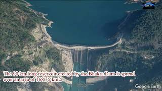 Bhakra Nangal Dam  Himachal Pradesh  Google Earth [upl. by Bopp8]