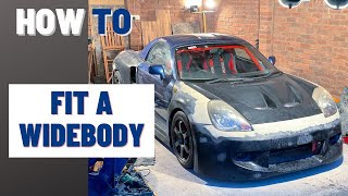 Installing A Widebody On The MR2 [upl. by Nalyt]