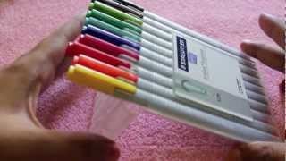 Staedtler Triplus Fineliner pens set [upl. by Aicilef]