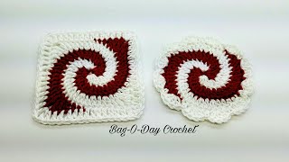 HOW TO CROCHET  COASTER  EASY GRANNY SQUARE  ROUND COASTER  BAGODAY CROCHET TUTORIAL 436 [upl. by Haldas]